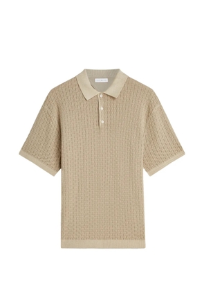 Tommy Hilfiger basket-weave polo shirt - Neutrals