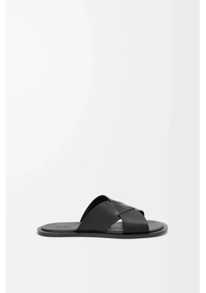 LOEWE criss-cross leather sandals - Black