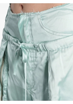 B1ARCHIVE satin-finish drawstring cargo pants - Green