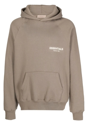 FEAR OF GOD ESSENTIALS logo-print long-sleeve hoodie - Brown