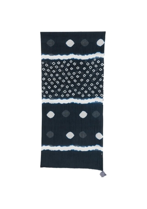 RAGA tie-dye geometric-print scarf - Blue