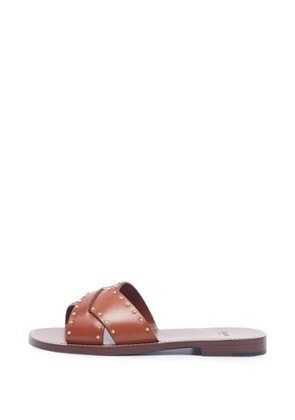 Celine Pre-Owned Lerins studded flat sandals - Brown