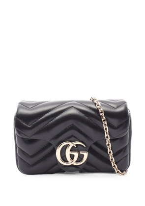 Gucci Pre-Owned GG Marmont matelassé shoulder bag - Black