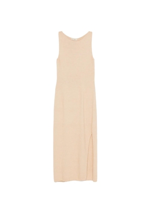 SERGIO MORETTI FIRENZE sleeveless side-slit midi dress - Neutrals