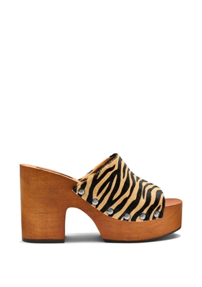 Simon Miller Sol zebra-print haircalf sandals - Brown