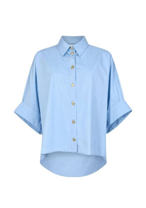 LIU JO button-up short-sleeve shirt - Blue