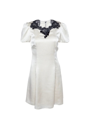 Dolce & Gabbana Pre-Owned lace-trim mini dress - White
