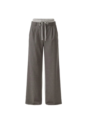 Monse layered-waistband drawstring track pants - Grey