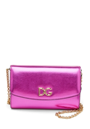Dolce & Gabbana Pre-Owned logo-plaque crossbody bag - Pink