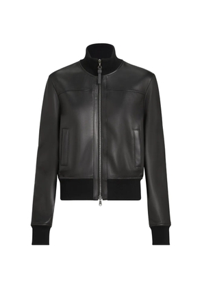 Brunello Cucinelli nappa-leather outerwear jacket with Monili - Black