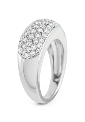 Van Cleef & Arpels Pre-Owned diamond domed ring - Silver