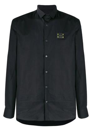Philipp Plein logo patch regular fit shirt - Black