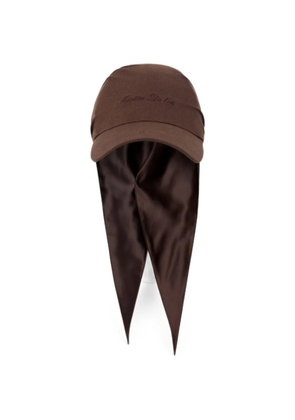 Manière De Voir Arianne linen bandana cap brown
