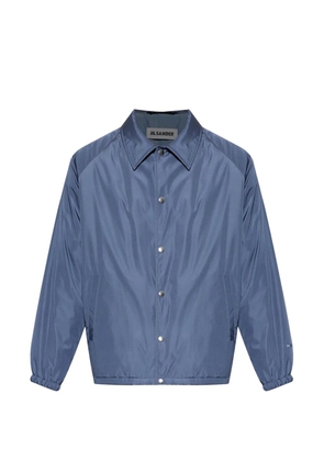 Jil Sander press-stud raglan-sleeve jacket - Blue