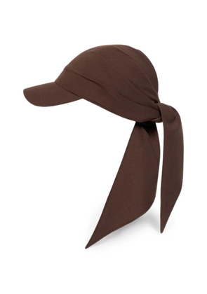 Manière De Voir Arianne linen bandana cap brown