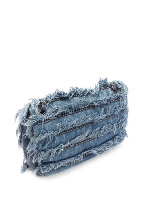 CHANEL Pre-Owned 2014-2015 Paris-Dubai Denim Fringe Flap shoulder bag - Blue