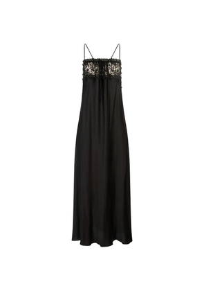 Chloé lace-trimmed maxi slip dress - Black