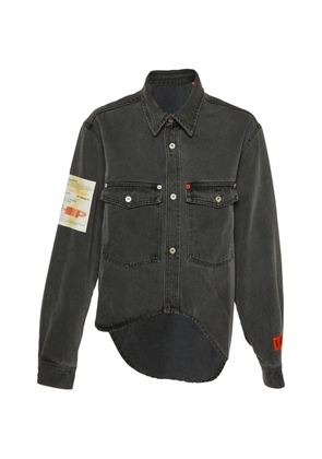 Heron Preston high-low denim shirt - Grey