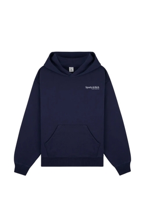 Sporty & Rich logo-detail hoodie - Blue