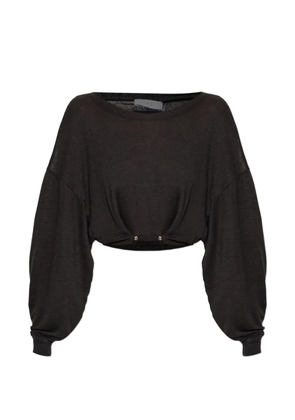 IRO Destinee cropped off-shoulder top - Black