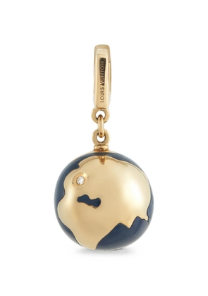 Louis Vuitton Pre-Owned diamond and enamel globe pendant - Gold