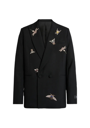 Balmain embroidered wool and crystal Balmain Insect jacket - Black