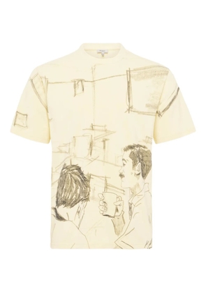 JW Anderson Café Scene T-shirt - Yellow