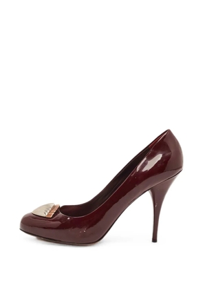 Miu Miu Pre-Owned patent-finish leather pumps - Red