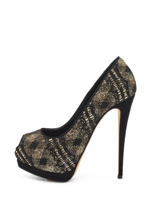 Giuseppe Zanotti Vintage glitter lace pumps - Black