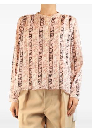 MARANT ÉTOILE Maria floral-striped blouse - Neutrals