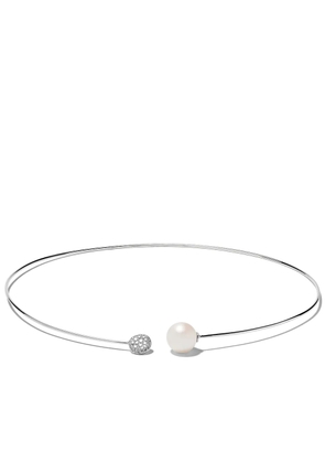 Yoko London 18kt white gold Trend Freshwater pearl and diamond necklace - Silver