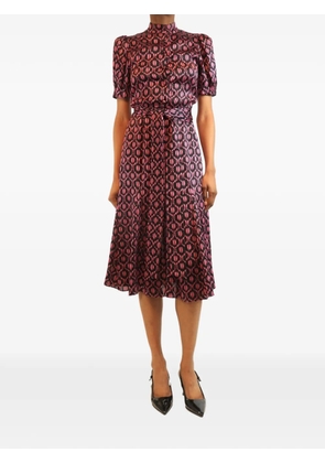 alice + olivia belted puff-sleeve maxi dress - Black
