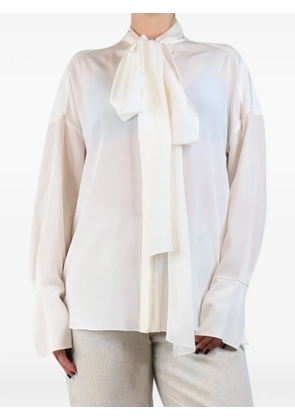 Chloé Vintage neck-tie blouse - Neutrals
