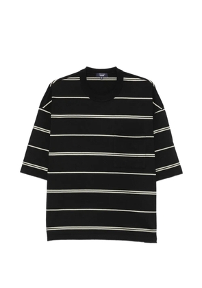 Comme des Garçons Homme striped patch-pocket T-shirt - Black
