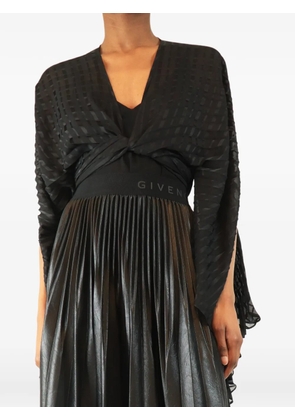 Georgia Hardinge pleated wrap top - Black