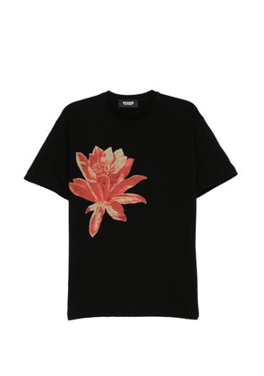 Yohji Yamamoto floral-print T-shirt - Black