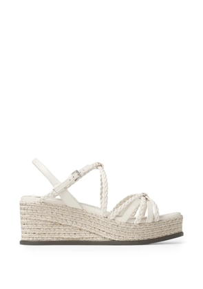 Jimmy Choo Nyra 60 braided espadrille sandals - White