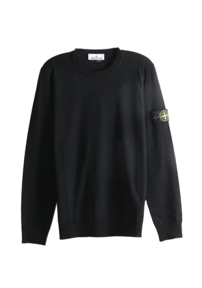 Stone Island logo-patch sweater - Black