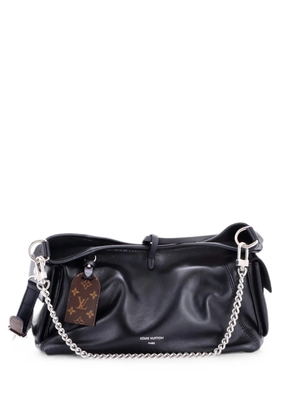 Louis Vuitton Pre-Owned CarryAll Cargo Hobo Leather with Monogram Canvas PM shoulder bag - Black