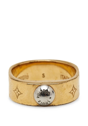 Louis Vuitton Pre-Owned Nanogram engraved ring - Gold