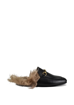 Gucci Princetown shearling mules - Black