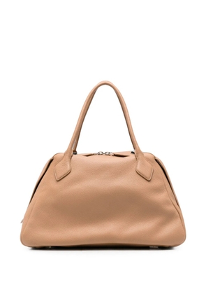 MINOBOSSI large Abigail pebbled-leather tote bag - Neutrals