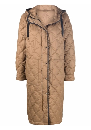 Brunello Cucinelli quilted-finish padded jacket - Brown