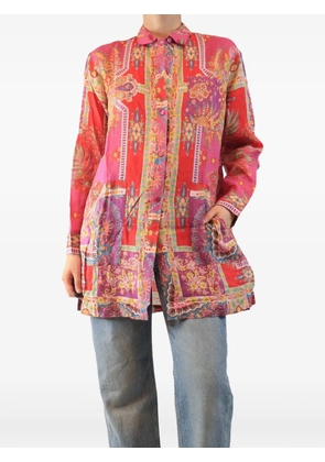 Etro Pre-Owned floral-print shirt - Purple
