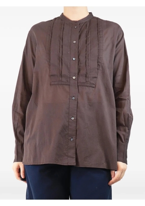 Soeur Eleanore pintuck-pleat shirt - Brown