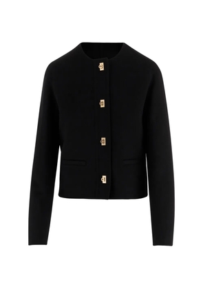 Ferragamo Gancini-button round-neck jacket - Black