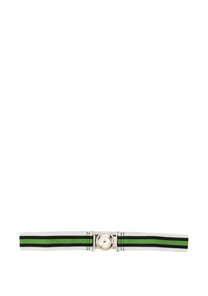 Gucci Pre-Owned 2000s Interlocking G striped belt - White