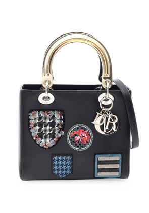 Christian Dior Pre-Owned 2000s Lady Dior patch-detail handbag - Black