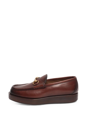 Gucci Pre-Owned Horsebit platform loafers - Brown