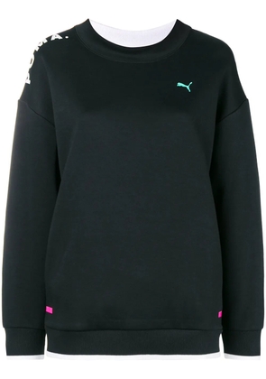 PUMA Chase Crew mesh-panel sweatshirt - Black